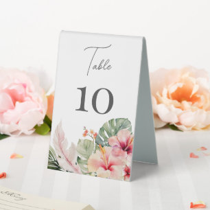 Tropische Botanicals-Hibiskus-Hochzeit Tischaufsteller