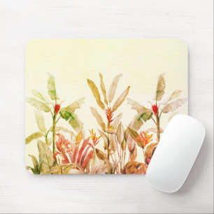 Tropische botanische Aquarell-Mauspad Mousepad