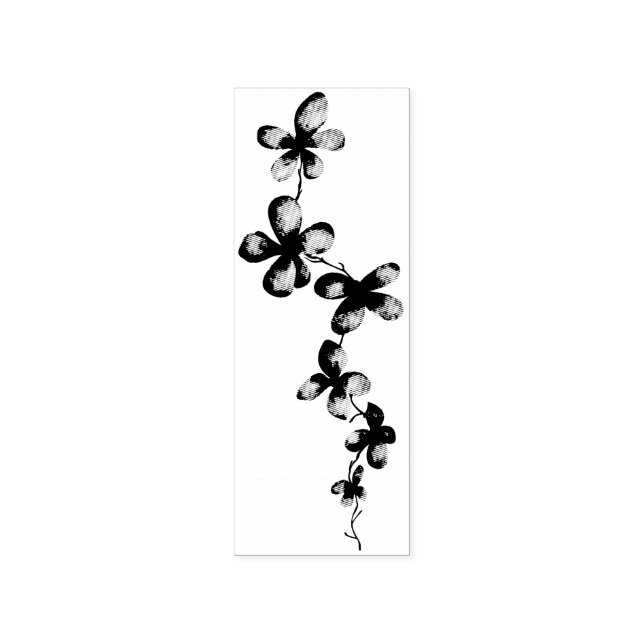 Tropische botanische Blume Gummistempel (Prägung)