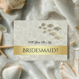Tropische Bridesmaid-Empfehlungskarte Postkarte