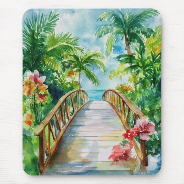 Tropische Brücke Mousepad (Vorne)
