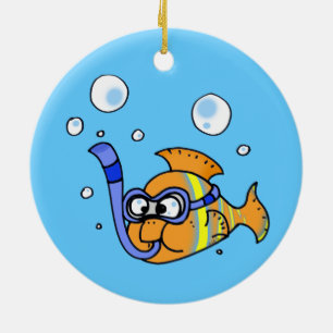 tropische Cartoonfische Keramik Ornament