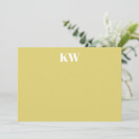 Tropische Chartreuse-Monogramm-Initialen personali