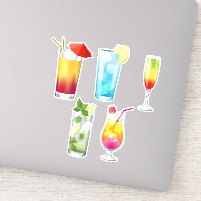 Tropische Cocktailgetränke Aufkleber (Detail)