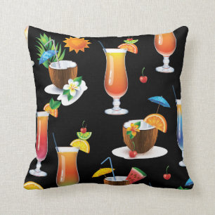 Tropische Cocktailgetränke dekorative Kissen mit K