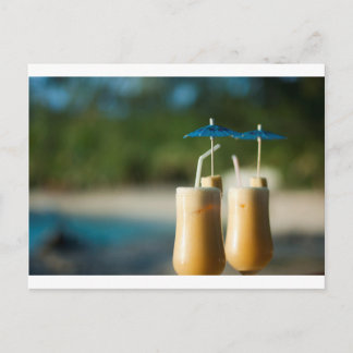 Tropische Cocktails für zwei Postkarte