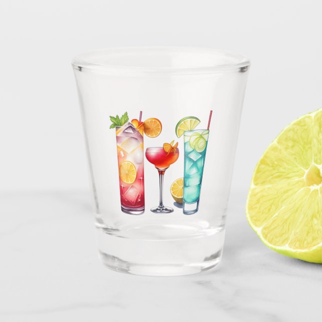 Tropische Cocktails Schnapsglas (Vorderseite)
