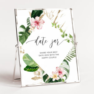 Tropische Date-Night-Ideen. Date-Jar-Junggesellinn Poster