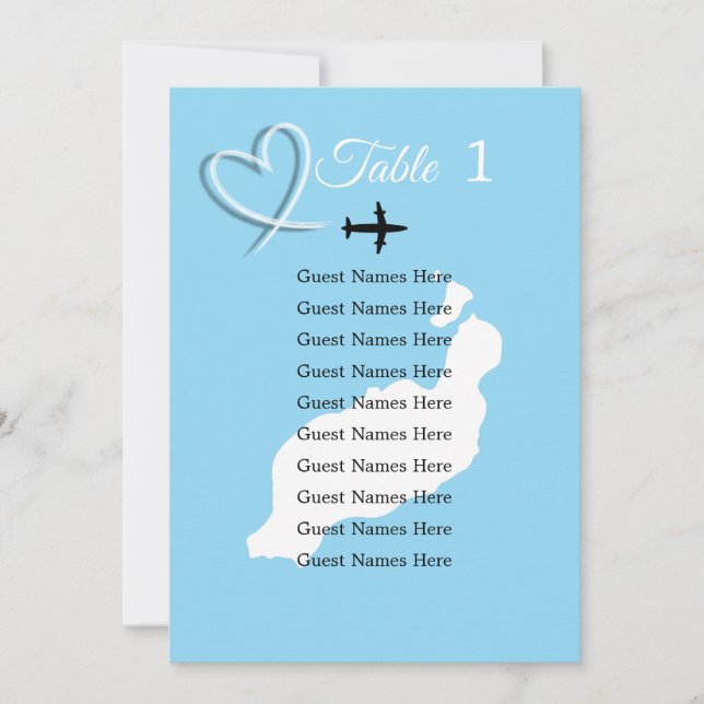 Tropische Destination Lanzarote Spanien Hochzeit a Einladung (Vorderseite)