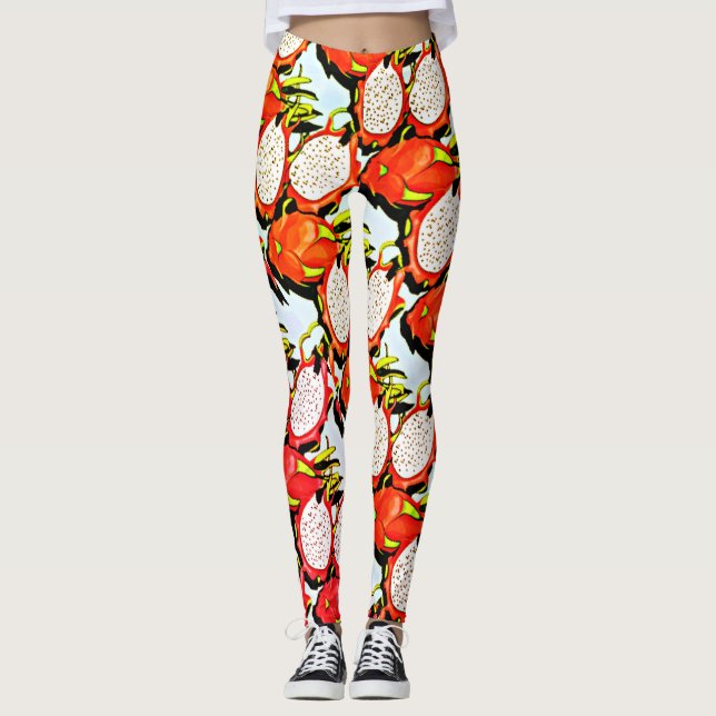 tropische Drachenfrucht Leggings (Vorderseite)