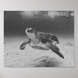 Tropische, druckbare Kunst der Schwarzen und Weiße Poster