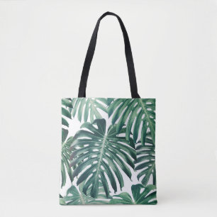 Tropische Dschungelblätter Floraler Hintergrund Tasche