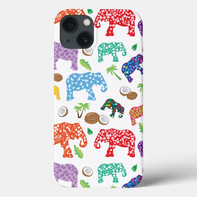 Tropische Elefanten Case-Mate iPhone Hülle (Rückseite)