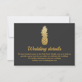 Tropische Eleganz | Ananas - Hochzeiten Einladung