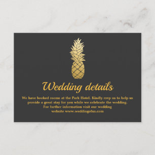 Tropische Eleganz   Ananas - Hochzeiten Einladung