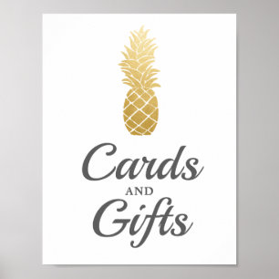 Tropische Eleganz   Ananas - Karten und Geschenke  Poster