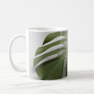 Tropische Eleganz: Monstera Leaf Kaffeetasse