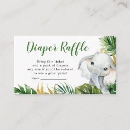 Tropische Elephant Boy Babydusche Windelwanne Begleitkarte