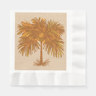 Tropische Erdtöne Inselpalme Thanksgiving Serviette