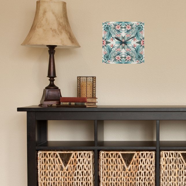Tropische Essenz Quadratische Wanduhr (Von Creator hochgeladen)