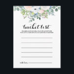 Tropische Eukalyptus-Grünbuckenkarte Postkarte<br><div class="desc">Die Eimerkarten der tropischen Eukalyptusgrüne sind die ideale Ergänzung für einen Hochzeit in Urlaubsort-Empfang oder ein Brautparty. Das Design ist lila,  weiß,  blau und rosa,  illustrierte Rose,  die in einem wunderschönen Bukett von eukalyptusgrünen Blätter eingebettet sind. Das Schild der Schaufelliste wird separat verkauft.</div>