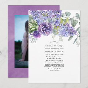 Tropische Eukalyptus-Säkulente Feier des Lebens Einladung