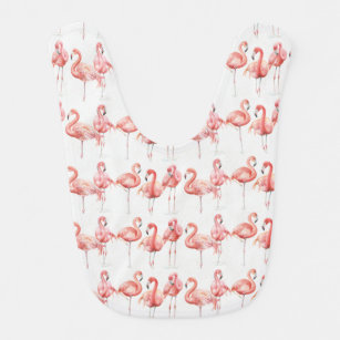 Tropische   Familie der Flamingos Babylätzchen