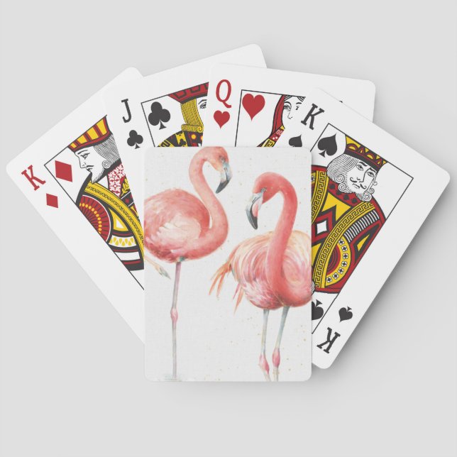 Tropische | Familie der Flamingos Spielkarten (Rückseite)