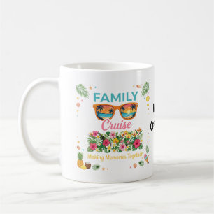 Tropische Familien-Kreuzfahrt-Erinnerungen Floral  Kaffeetasse