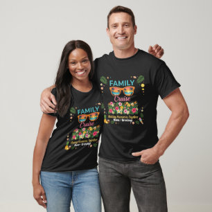 Tropische Familien-Kreuzfahrt-Erinnerungen Floral T-Shirt