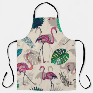 Tropische Fantasie: Flamingo Leaf Muster Schürze