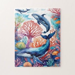 Tropische Fantasie-Wale im Meeresmeer