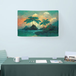 Tropische Fantasy Sea & Palm Trees Banner