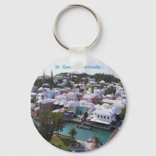 Tropische Farben auf Bermuda Schlüsselanhänger