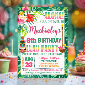 Tropische Feier Luau Party Geburtstag Einladung