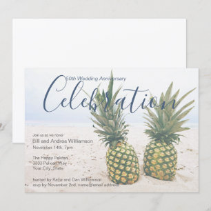 Tropische Feier zum 50. Hochzeitstag Einladung