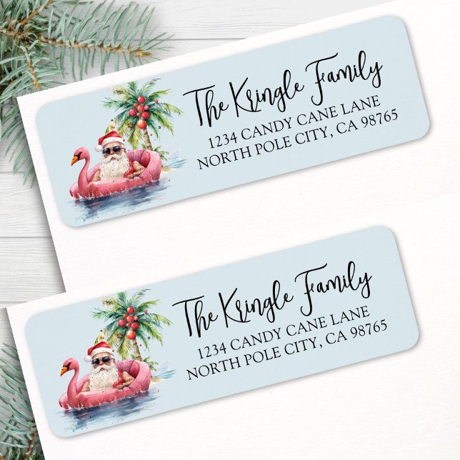 Tropische Ferien Rücksendeadresse (Tropical Holiday Return Address label)