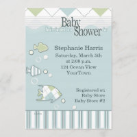 Tropische Fisch-Babyparty-Einladung