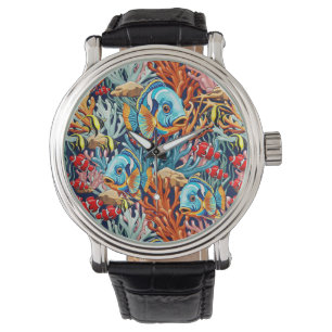 Tropische Fisch Bunte Sommer Stimmung Armbanduhr