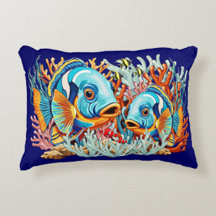 Tropische Fisch Bunte Sommerstimmung Dekokissen