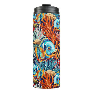 Tropische Fisch Bunte Sommerstimmung Thermosbecher