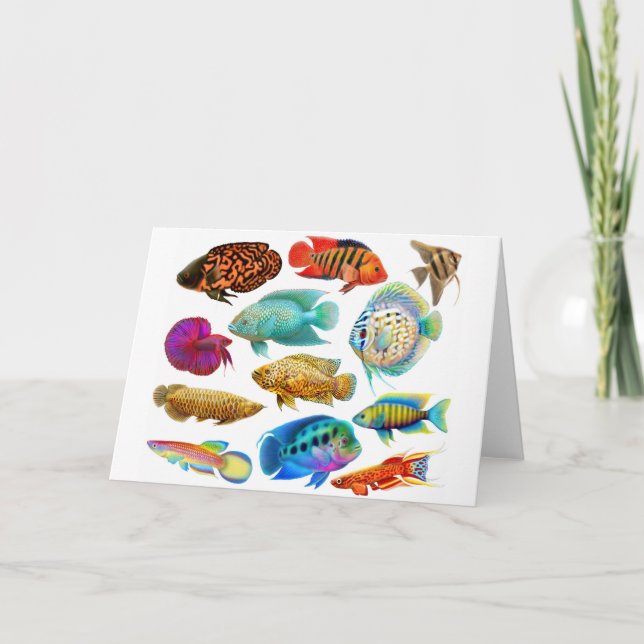 Tropische Fisch-Frischwasserkarte Karte (Vorderseite)