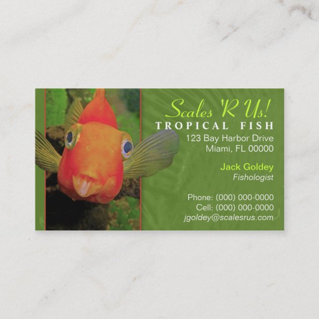 Tropische Fisch-Visitenkarte Visitenkarte (Vorderseite)