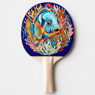 Tropische Fische Bunte Sommerstimmung Tischtennis Schläger