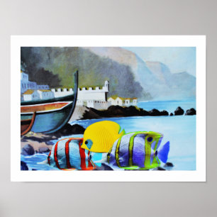 Tropische Fische in Madeira Poster
