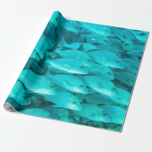 Tropische Fische und Korallenriff im Meer Geschenkpapier