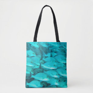 Tropische Fische und Korallenriff im Meer Tasche