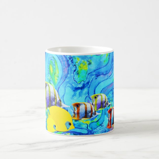 Tropische Fischkunst Kaffeetasse (Mittel)