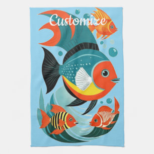 Tropische Fischsorte Thunder_Cove Geschirrtuch