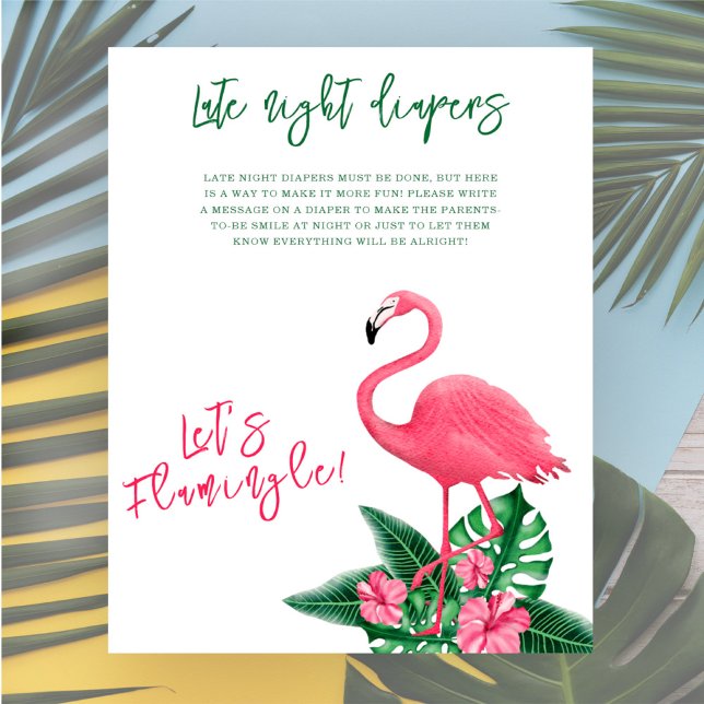 Tropische Flamingo-Babydusche Späte Nachttaucher Poster (Von Creator hochgeladen)
